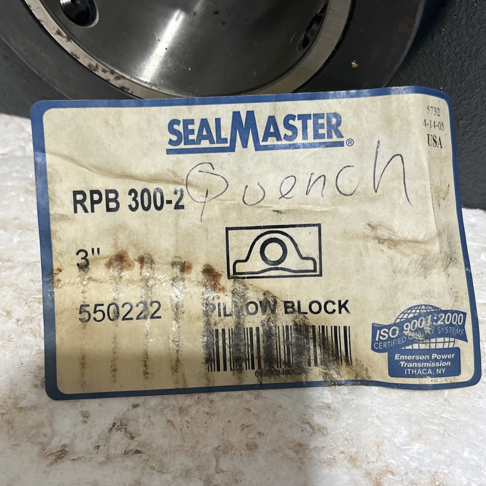 Sealmaster RPB 300-2 Two Bolt Pillow Block Roller Bearing, 3″ Bore Double Collar