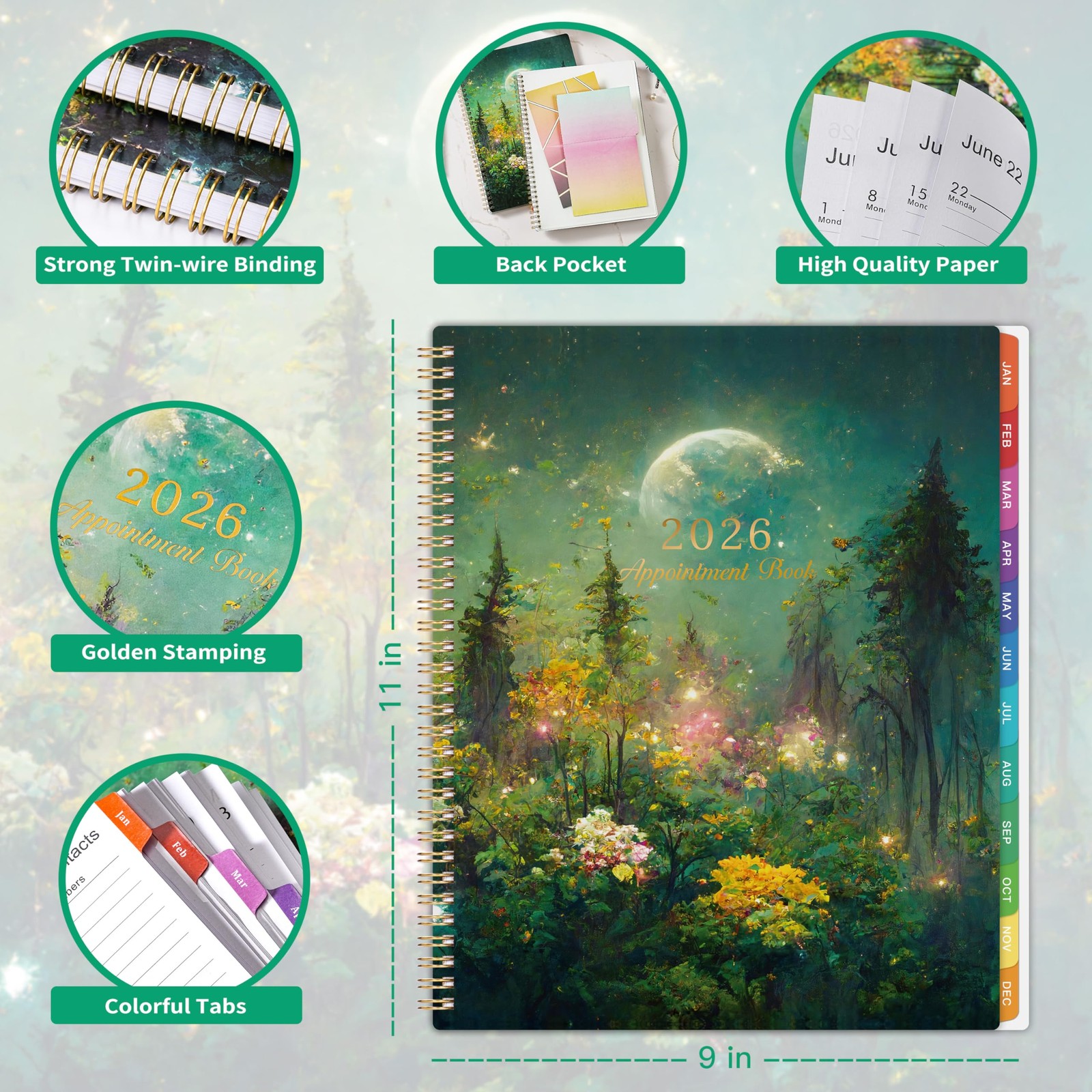 2026 Appointment Book/Planner – Appointment Book 2026, Jan.2026 – Dec.2026, 9