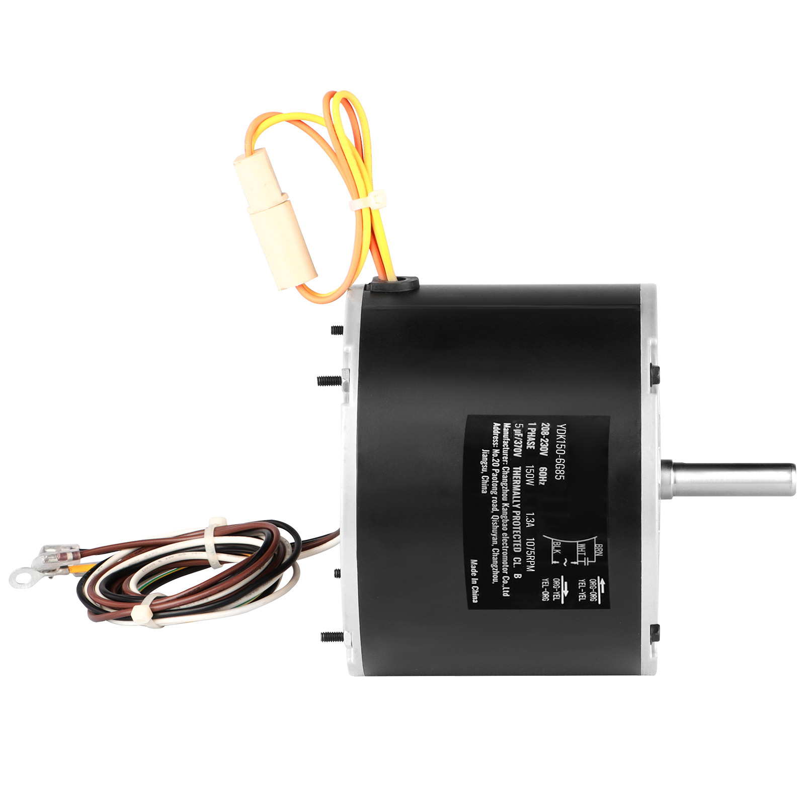 VEVOR Condenser Fan Motor 1/5HP 1075RPM 1.3A 208-230V K55HXJKL-2918 51-23055-11