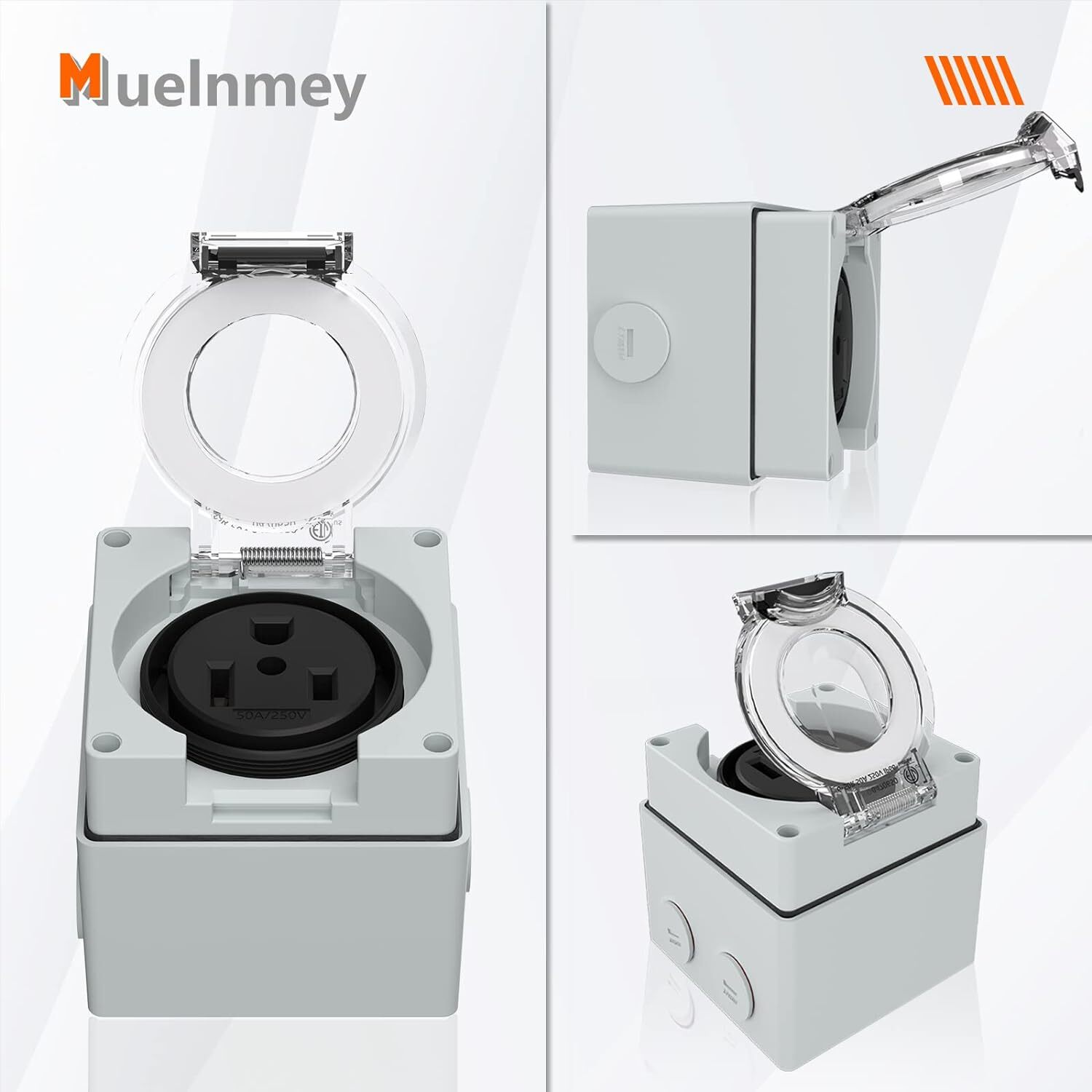 50Amp Power Outlet Box Receptacle Outdoor Dustproof Weatherproof Generators