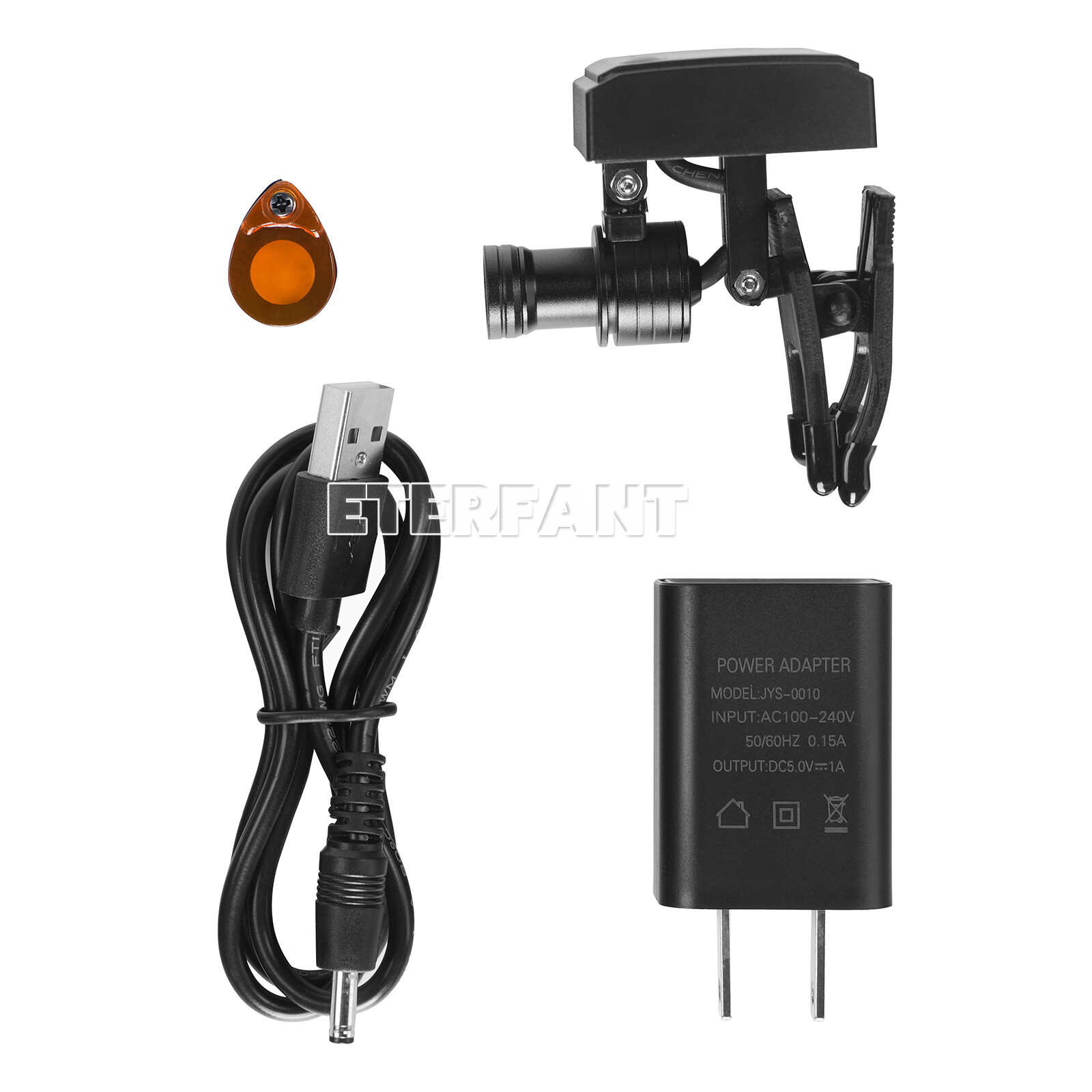 ETERFANT 5W Wireless Dental LED Headlight W/Filter for Binocular Loupe Glasse US