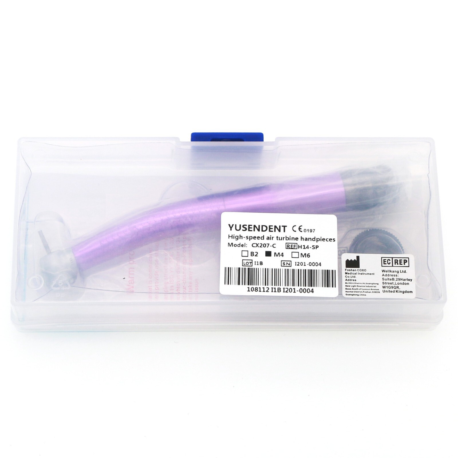COXO YUSENDENT CX207-C Dental High Speed Air Turbine Handpiece 4 Holes Colorful