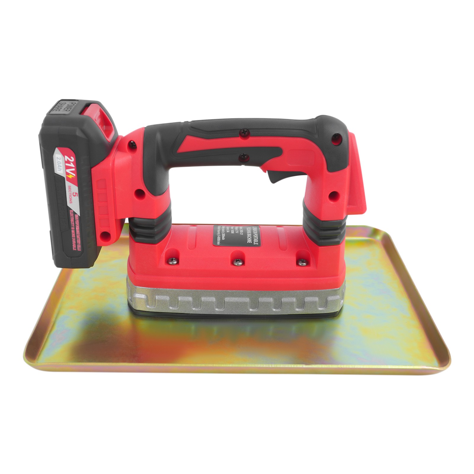 Cordless Concrete Flat Plate Vibrator – Lightweight & Efficient Troweling Tool.