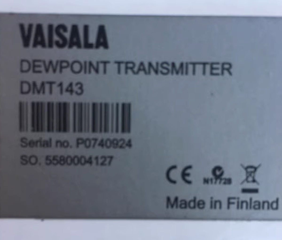 New VAISALA Dew Point Meter DMT143