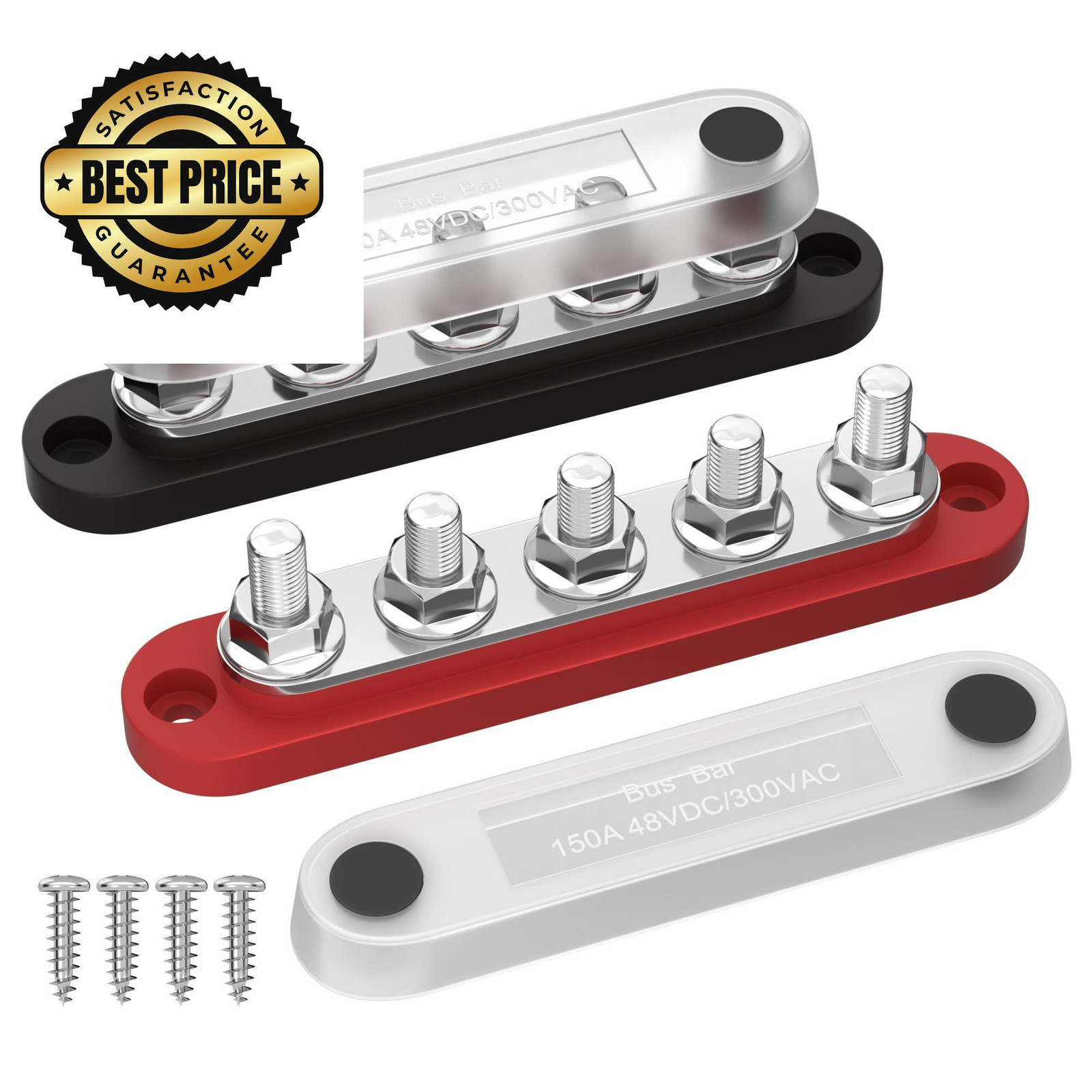 DaierTek Power Distribution Block with Cover Mini 5 x 5M6+0S, red or black