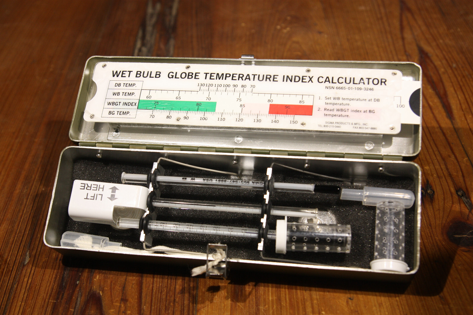 Sigma Products SP0200-05-D-8014 Wet Bulb Globe Temperature Kit