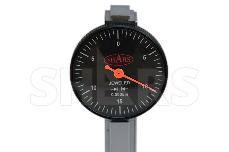 Shars 0.030″ Black Dial Face Dial Test Indicator .0005″ With Extended Arm NEW !]