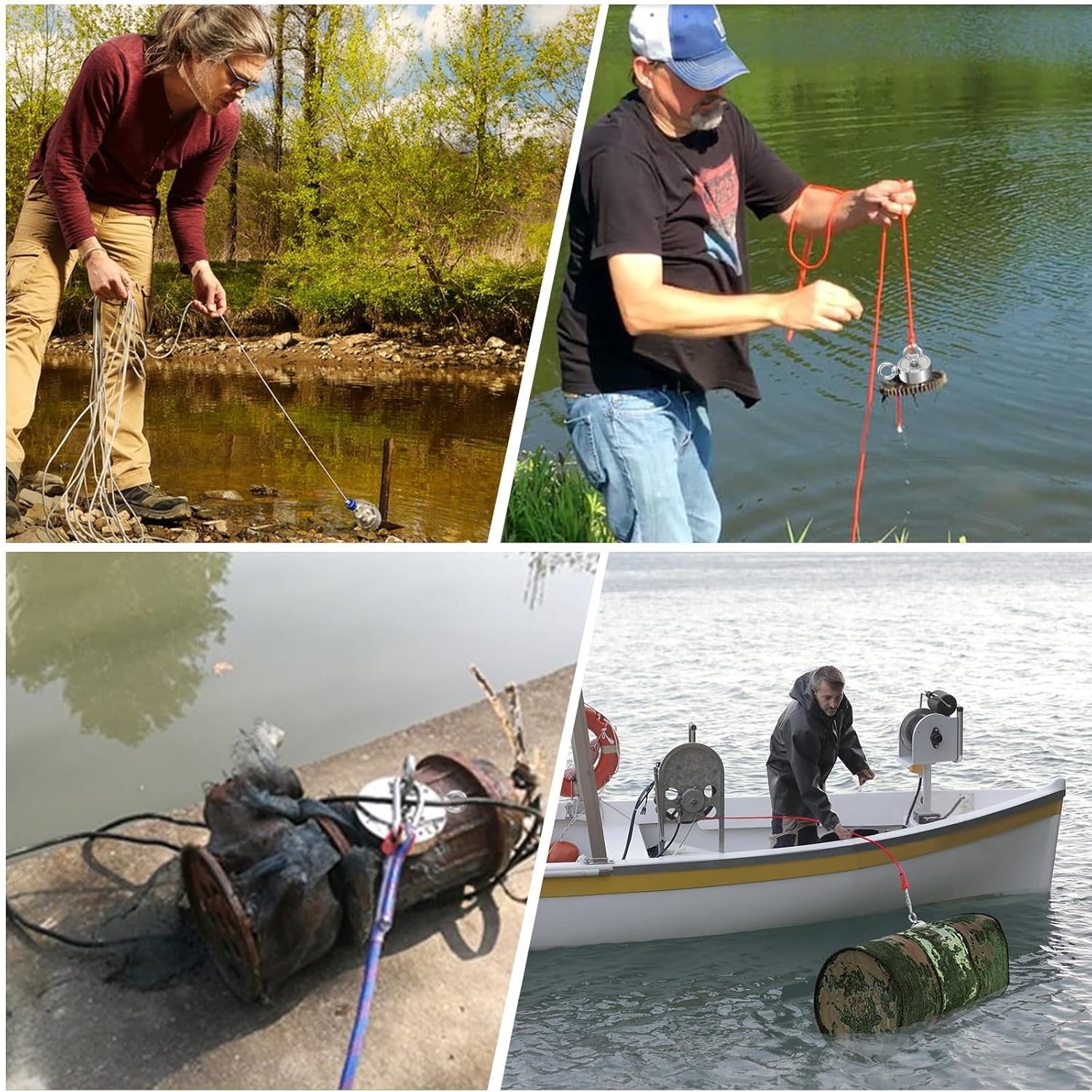800 LBs Pull Force Fishing Magnet Kit: All-In-One Treasure Hunting Equipment