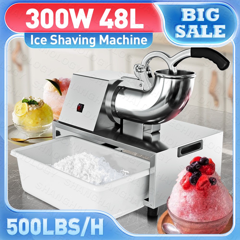 500LB/H Commercial Ultra-Fluffy Shaved Ice Maker,Big Ice Shaver for Home Parties
