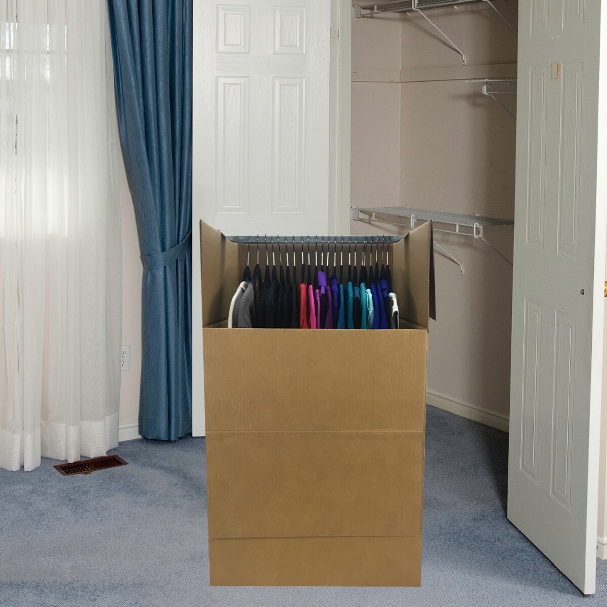 UBMOVE Shorty Wardrobe Moving Box (2 Piece) 20″ x 20″ x 34″