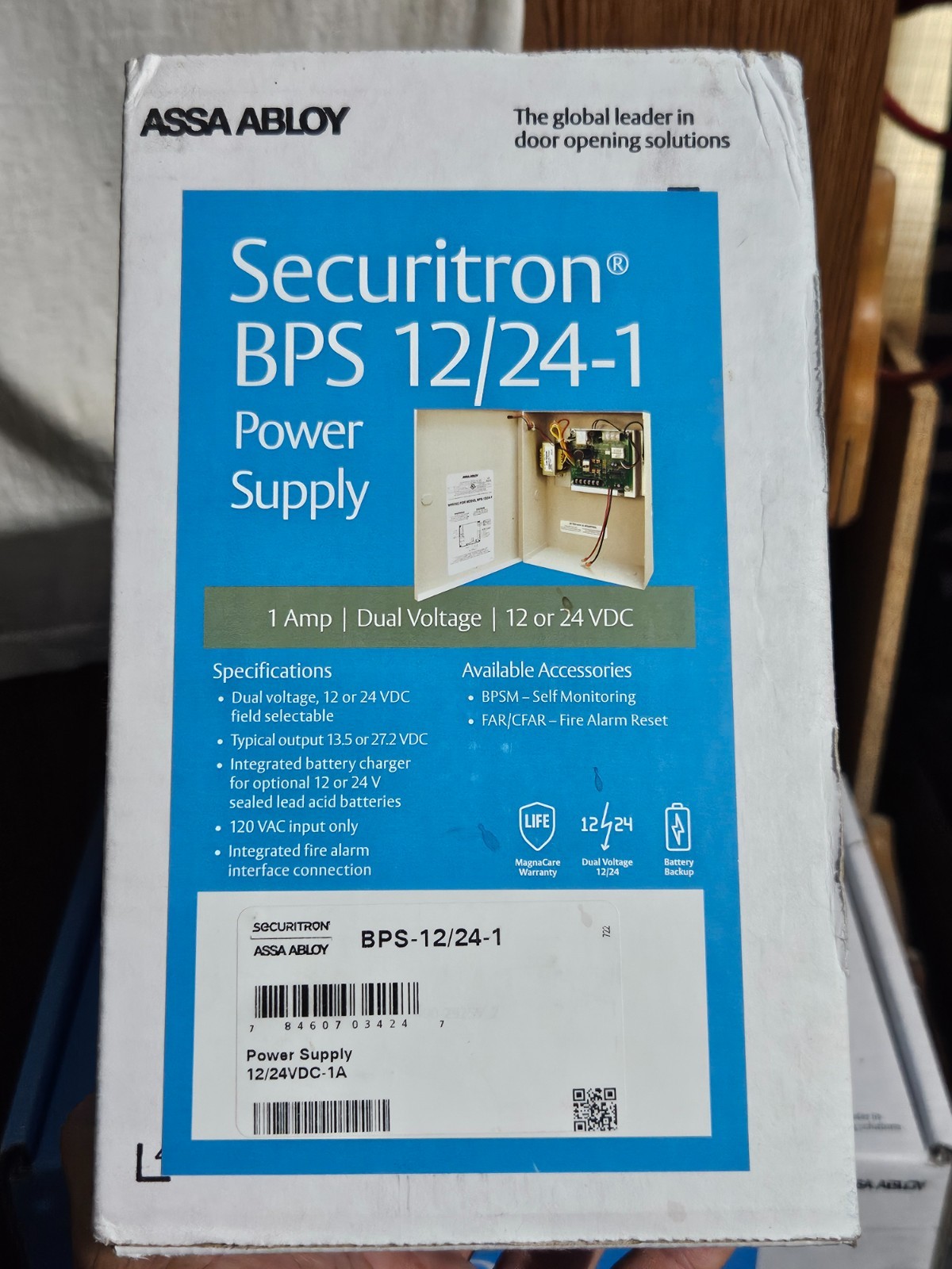 Securitron BPS-12/24-1 Dual Voltage Power Supply ASSA ABLOY New
