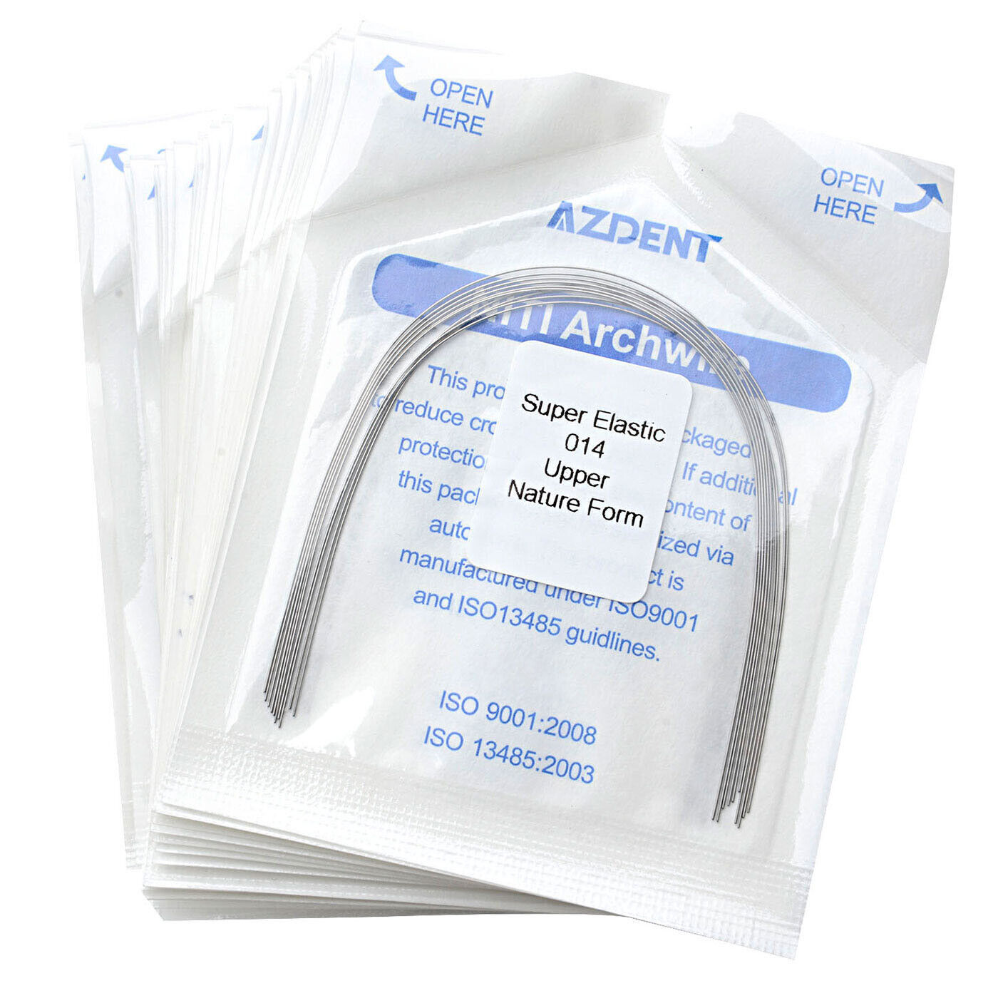 dental Orthodo super elástico niti redondear alambre ovoide/naturaleza/cuadrado
