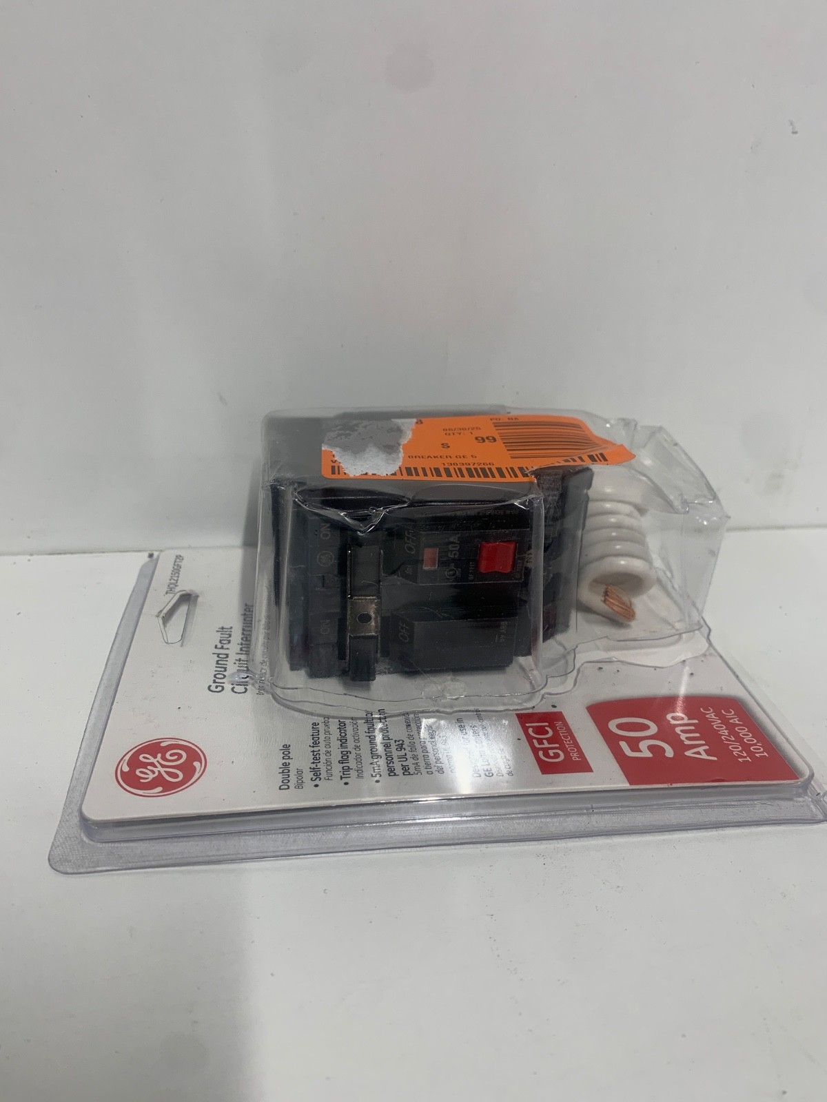 GE THQL2150GFT2P 50A AMP 240V DOUBLE POLE GROUND FAULT BREAKER