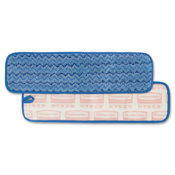 (1) Rubbermaid HYGEN 24in Microfiber Wet Dust Mop Pad (Blue) Q411 NEW