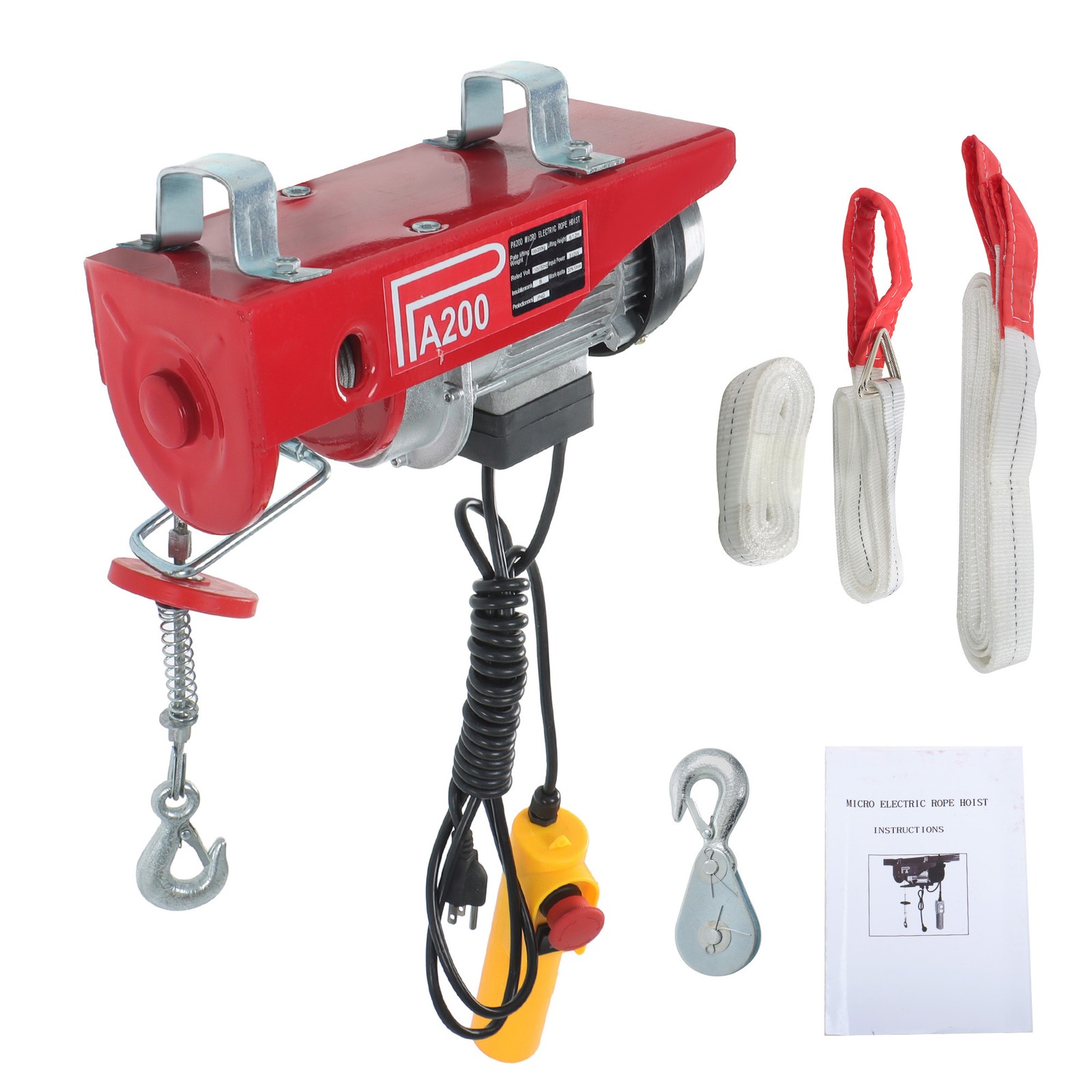 LABLT 440lbs / 200kg 110V Mini Electric Hoist 6.6 ft Wired Remote Control