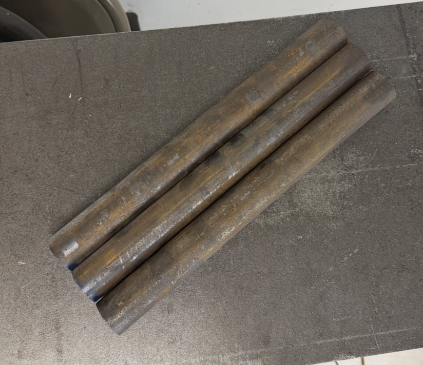 1-1/4″ Diameter Hot Roll Steel Round Bar Stock 1-1/4″ x 12″ Long (3 PC LOT)