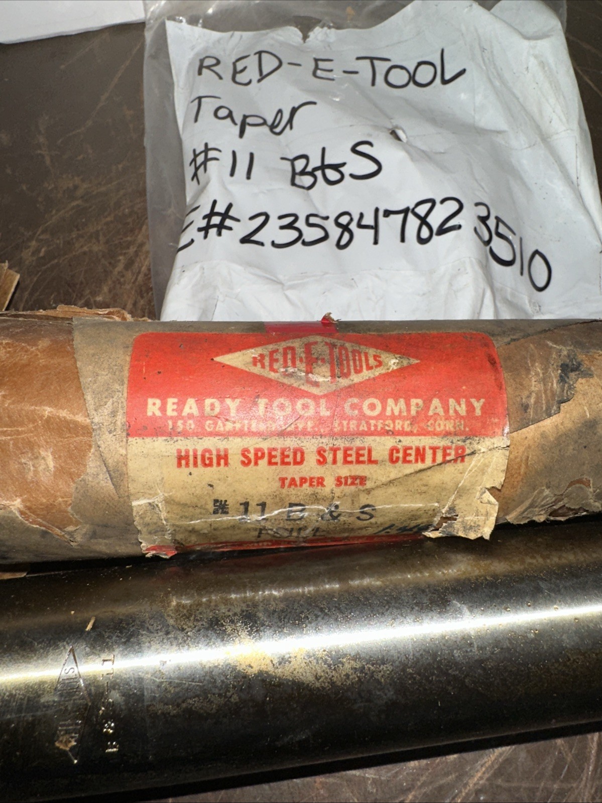 RED-E-TOOL HIGH SPEED STEEL FULL LATHE CENTER TAPER # 11 B&S