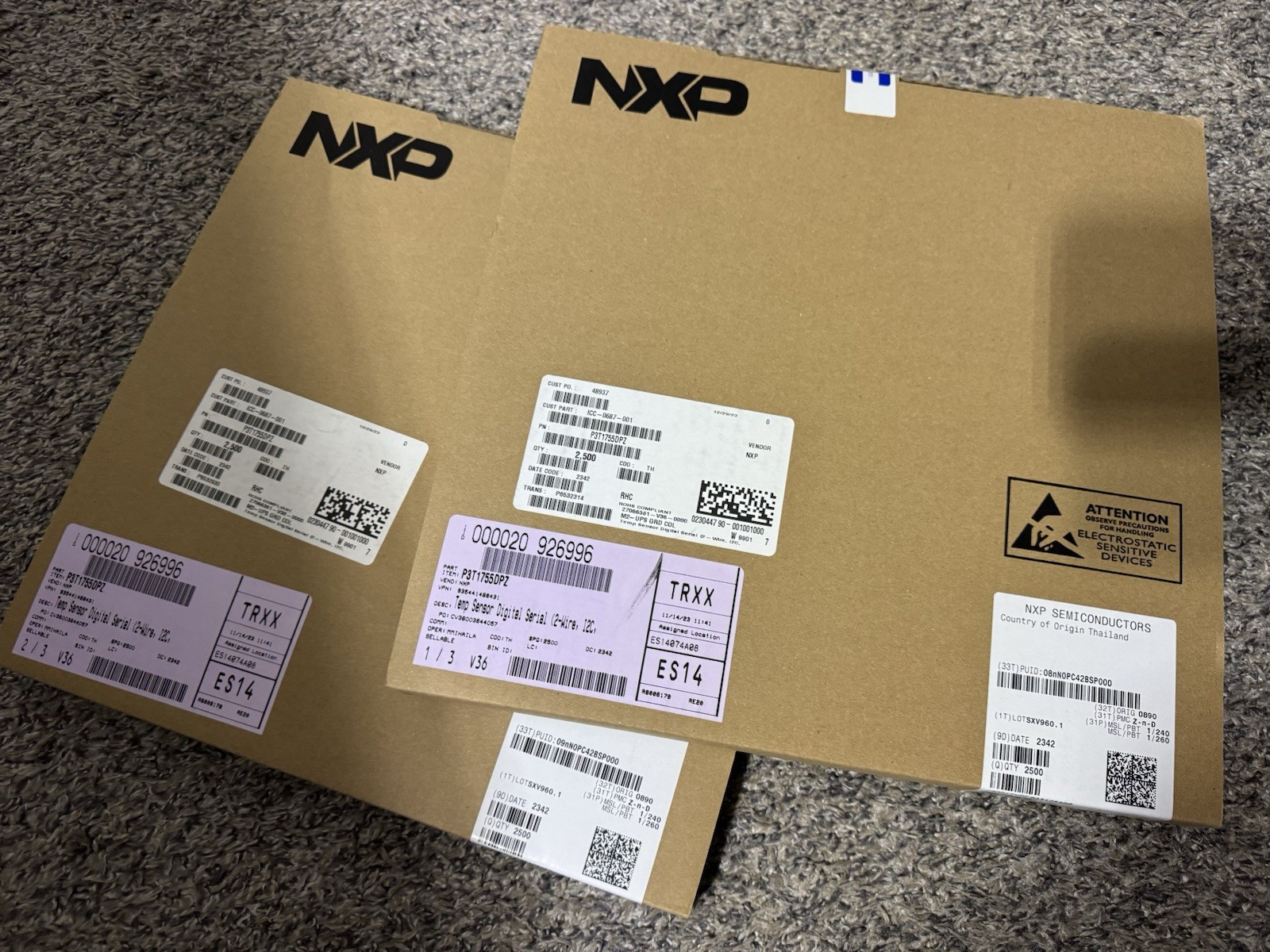 2500x NXP P3T1755DPZ Digital Temperature Sensor I2C IC New Factory Sealed Lot