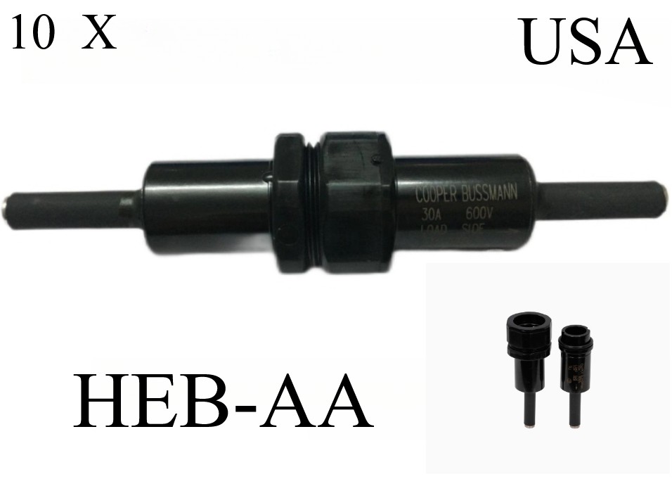 10PCS Eaton Bussmann HEB-AA 600V 30A Inline Fuse Holders Free Shipping USA