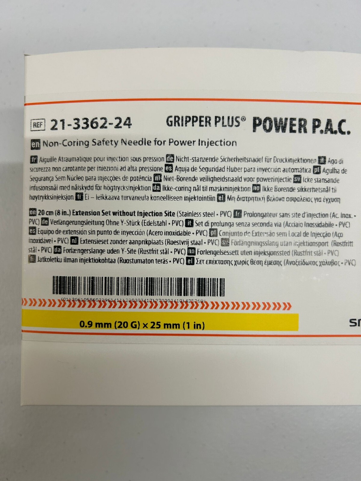 SMITHS MEDICAL GRIPPER PLUS POWER P.A.C 21-3362-24 BOX OF 12
