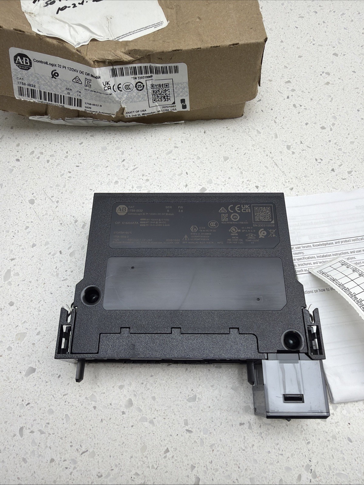 1756-IB32 Allen Bradley 32 Pt 24V Dc Module