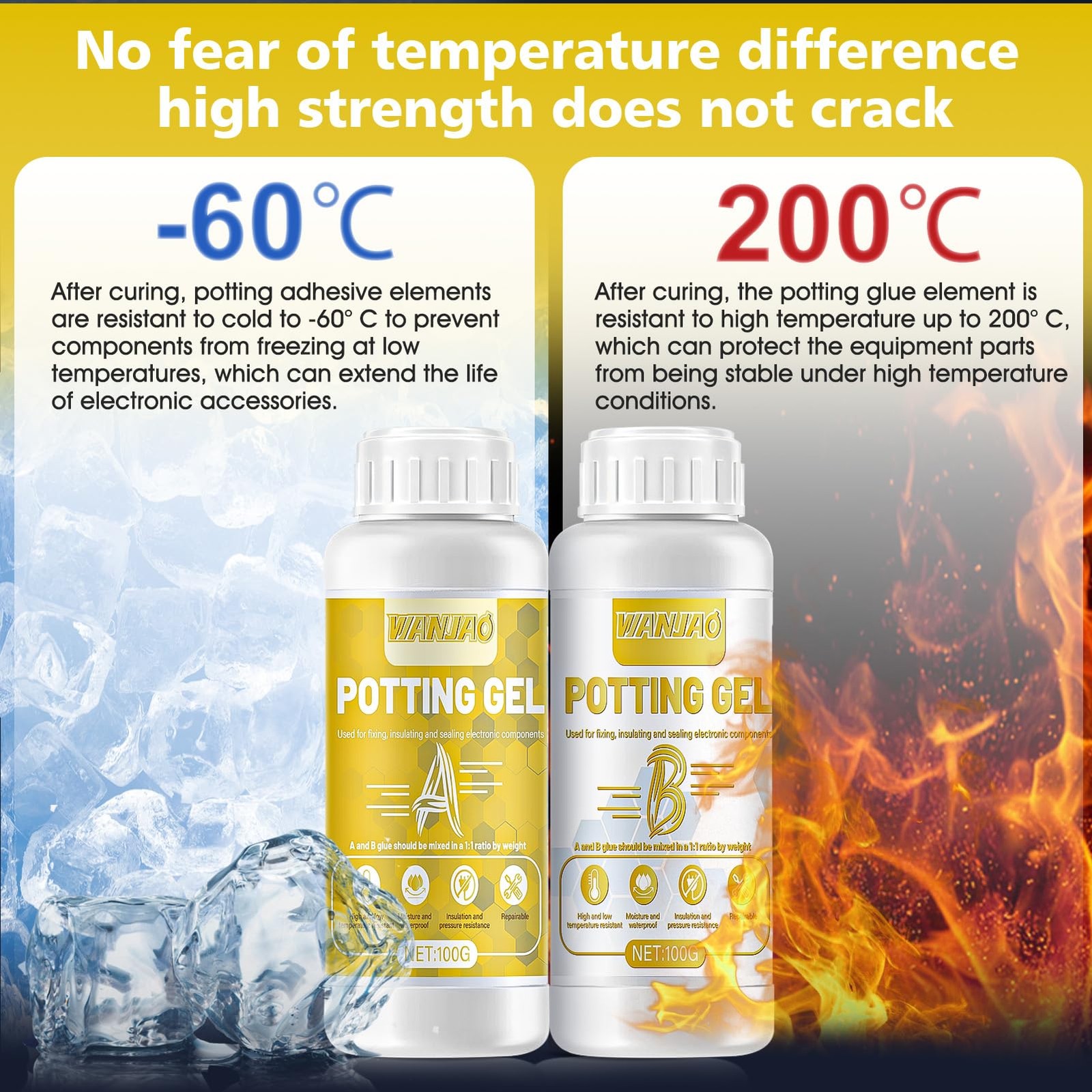 WANJAO Yellow Conformal Coating for Electronics, Electrical Potting