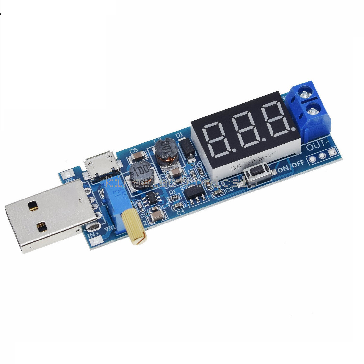 DC-DC 5V to 1.2V-24V USB Step Up Down Adjustable Converter Power Supply Module