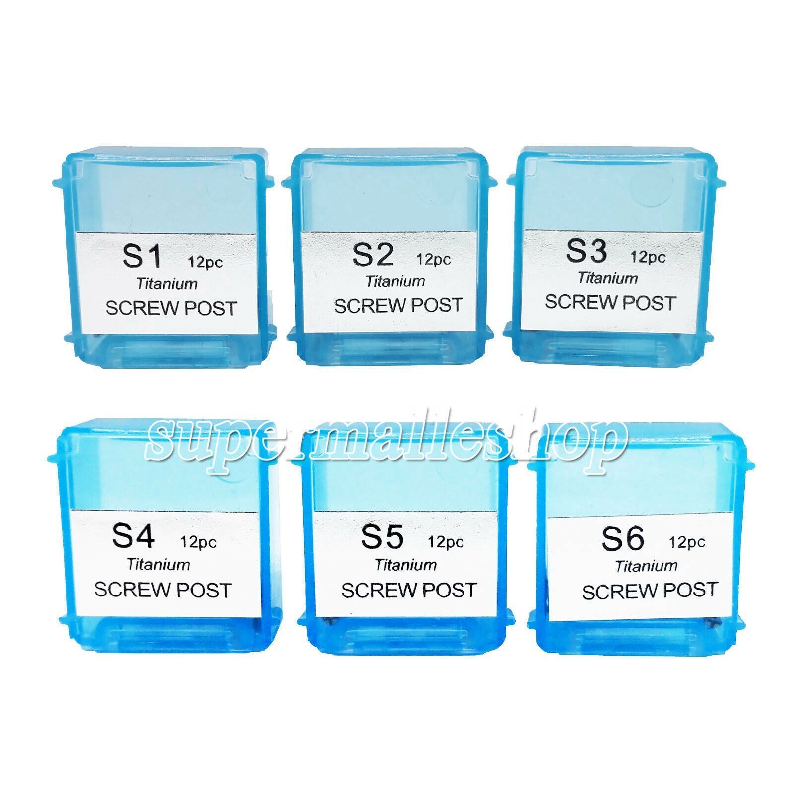 12Pcs/Box Dental Endodontic Screw Posts Gold Plated Conical Kits Refill All Size