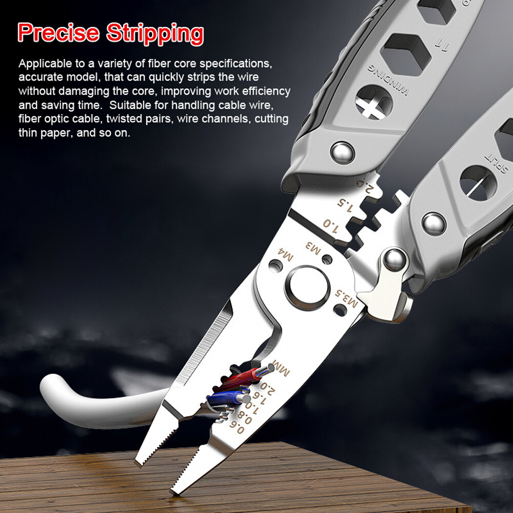 16in1 Multifunctional Wire Stripper Professional Wire Stripping Tool Q2O1