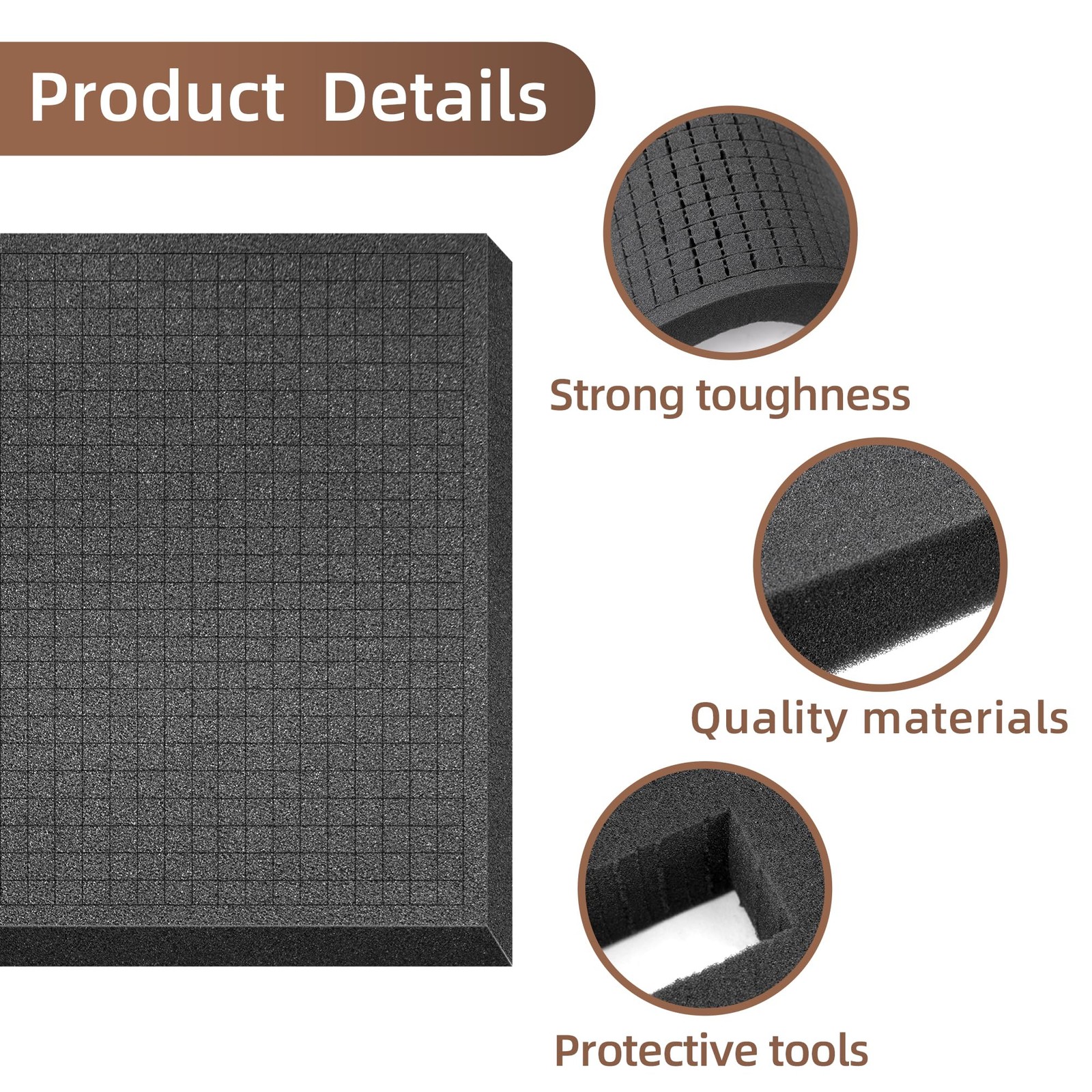 4 Pcs Pick and Pluck Foam 16 x 12 x 2 Inch Pick Apart Foam Insert Pluck Pre C…