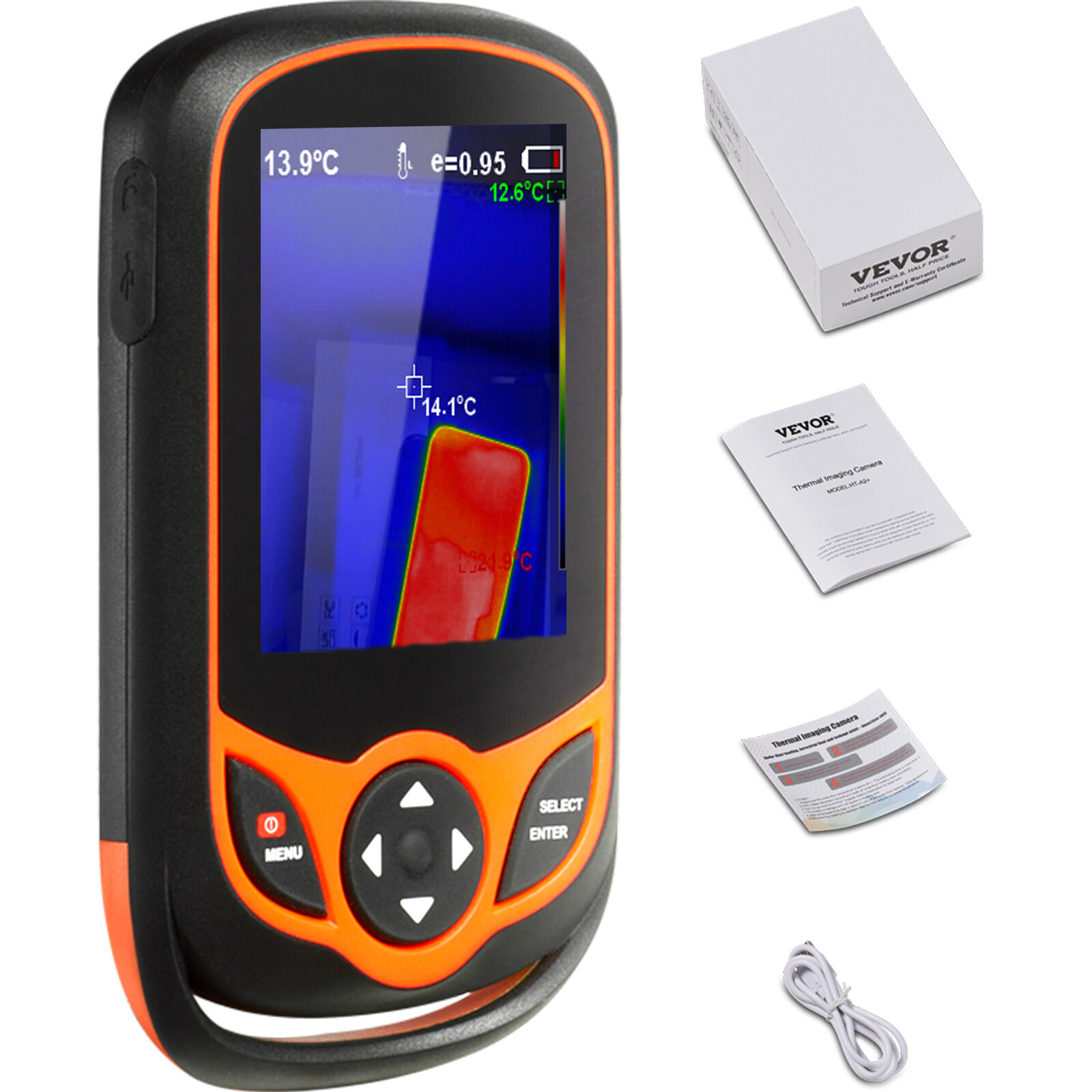 VEVOR Thermal Imaging Camera 256×192 IR Resolution Pocket Thermal Imager & WiFi