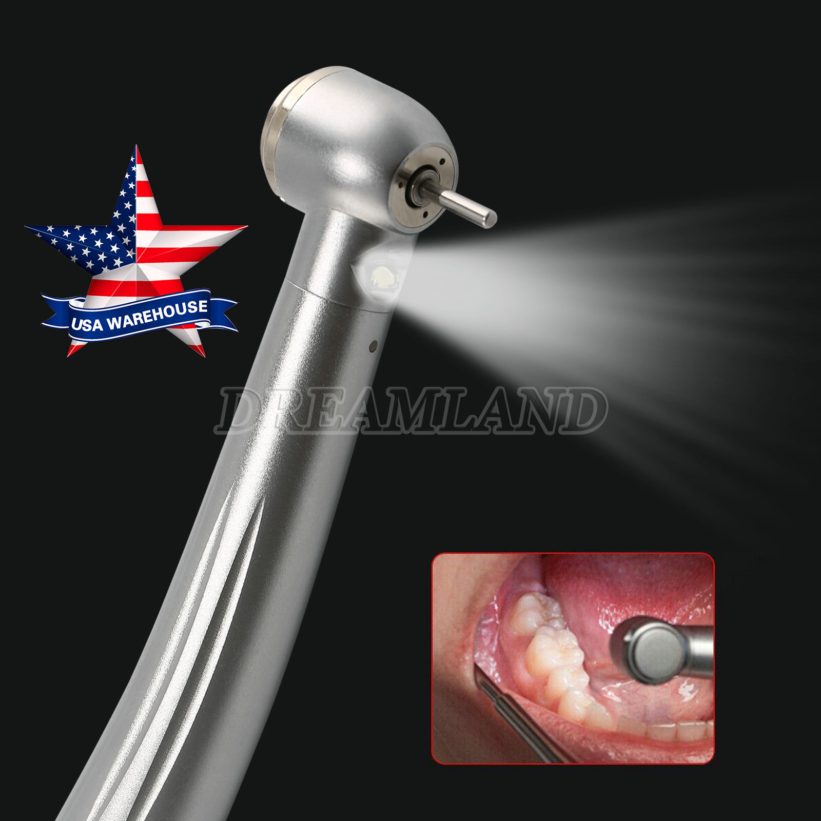 E-generator Dental LED Fiber Optic turbine Handpiece 4 hole pmdd