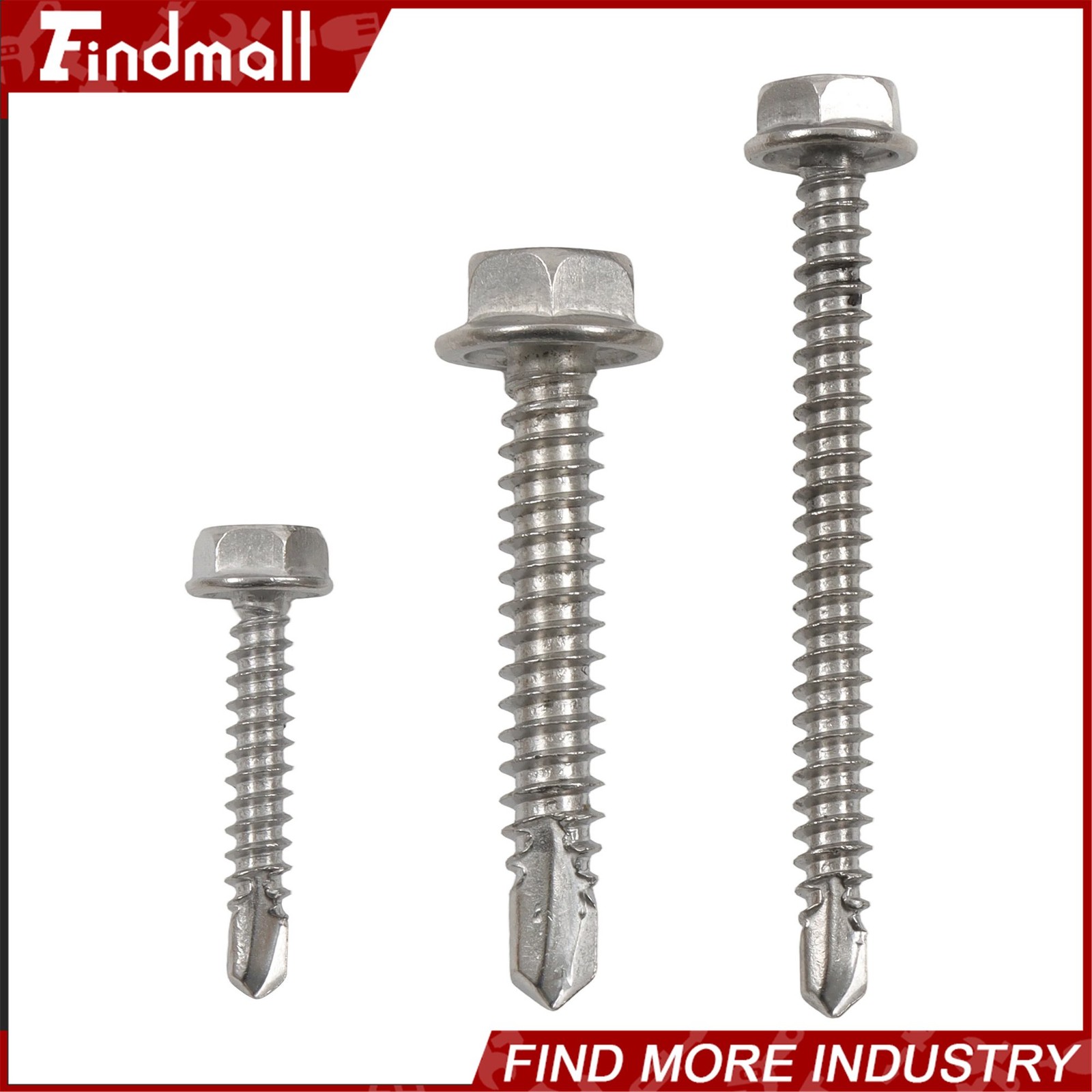 370Pcs #8#10#14 Self Drilling Screws Assortment Kit,410 Stainless Steel