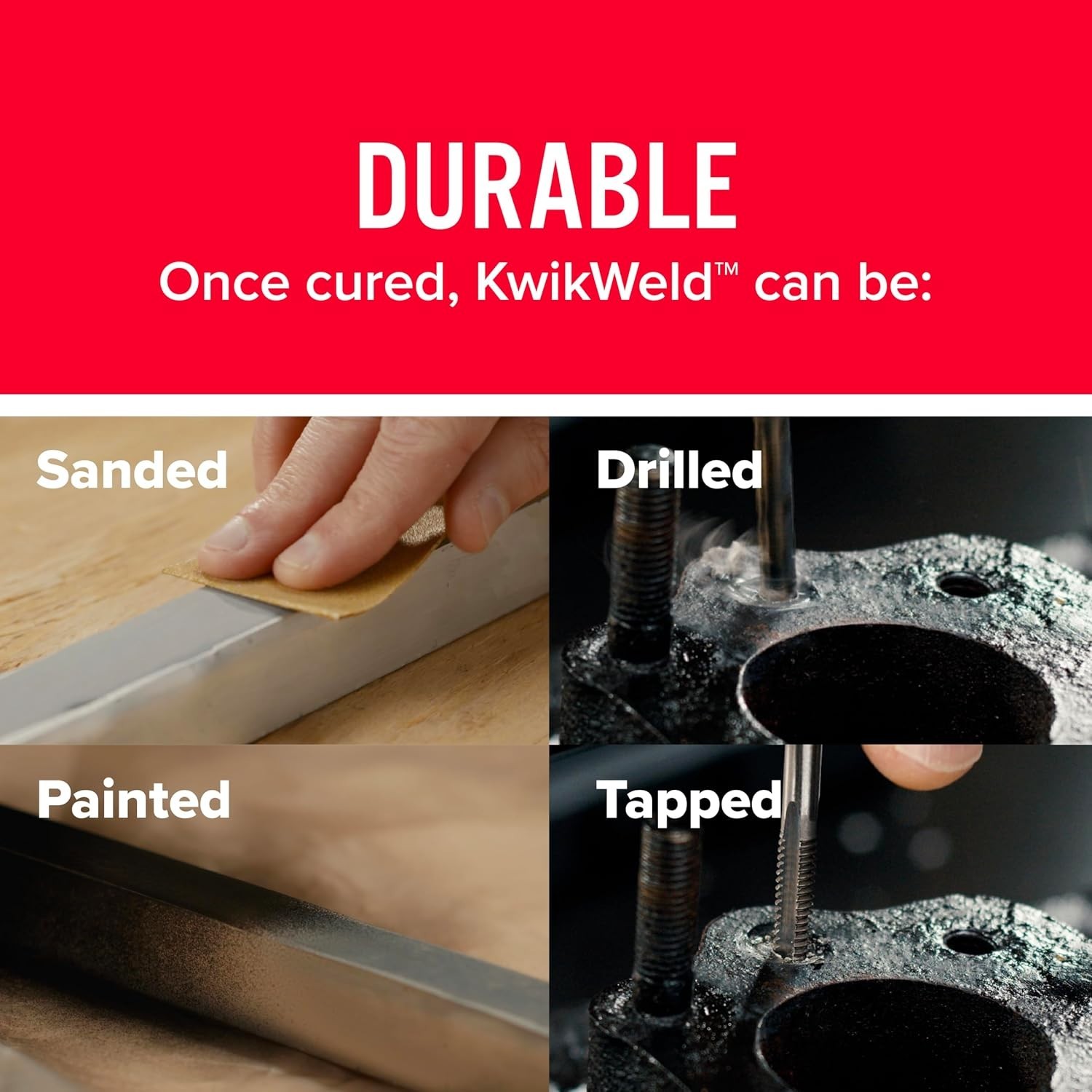10 oz. KwikWeld Steel Epoxy – Fast Drying, Waterproof Adhesive for All Surfaces