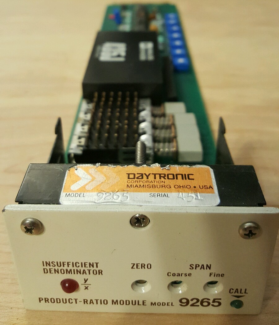 Daytronic 9265 Product Ratio Module