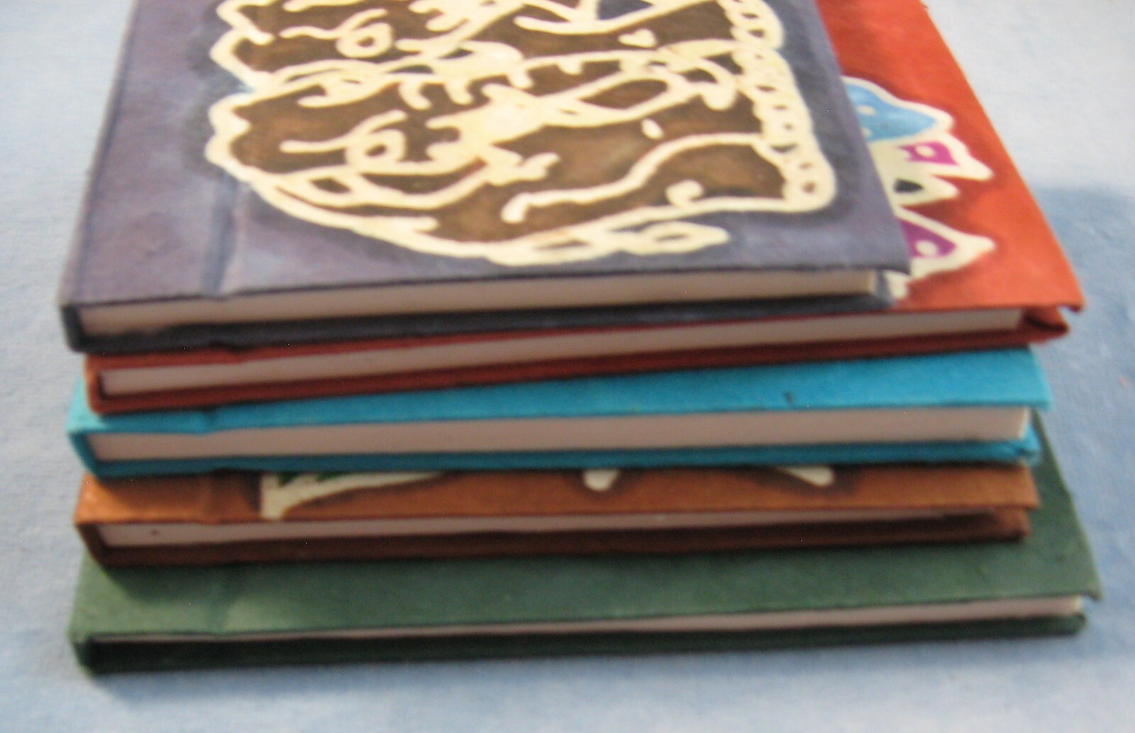 5 Handmade Natural Paper Blank Book-Journal-Diary-Notepad-Dream Book-Memo NOS