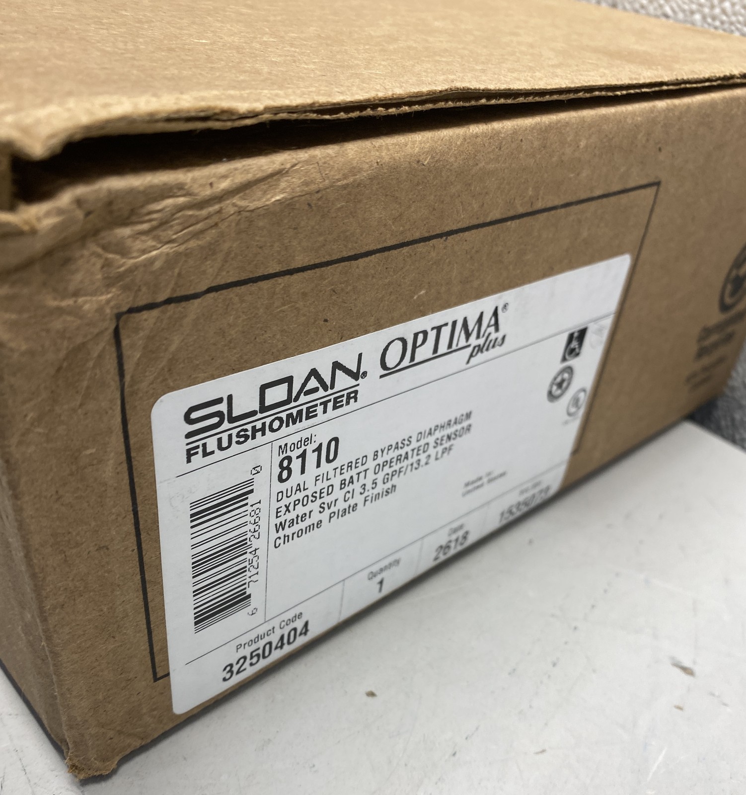 Sloan G2 Optima Plus 8110 Exposed Sensor Flushometer 3.5 GPF