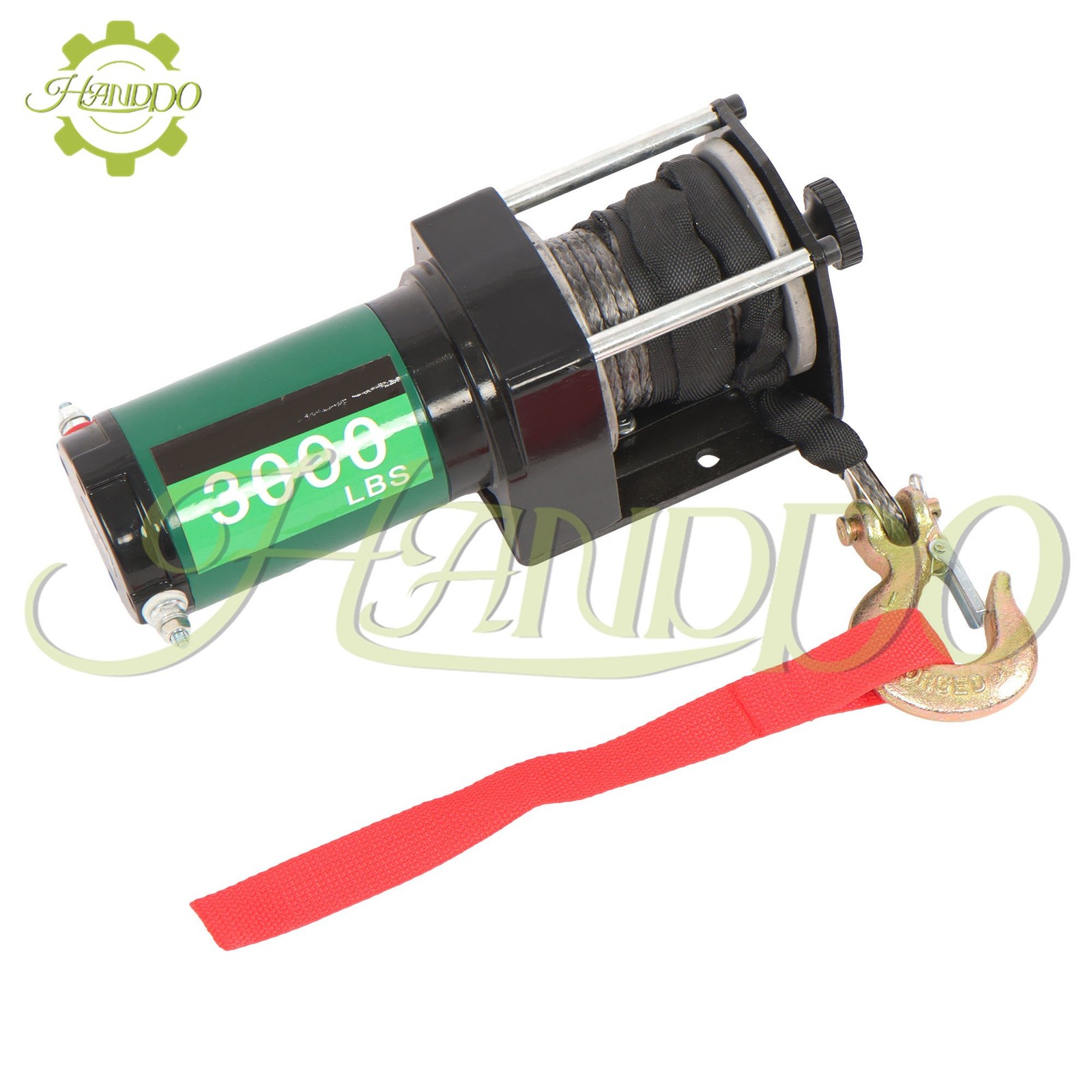 3000lbs Electric Winch 32ft Synthetic Rope 12VDC/1.3HP Wireless & Wired Remote
