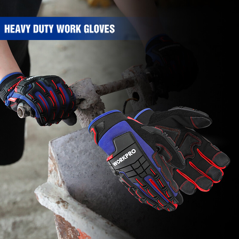 WORKPRO XLarge Heavy Duty Work Gloves Synthetic Leather Impact Working Gloves US