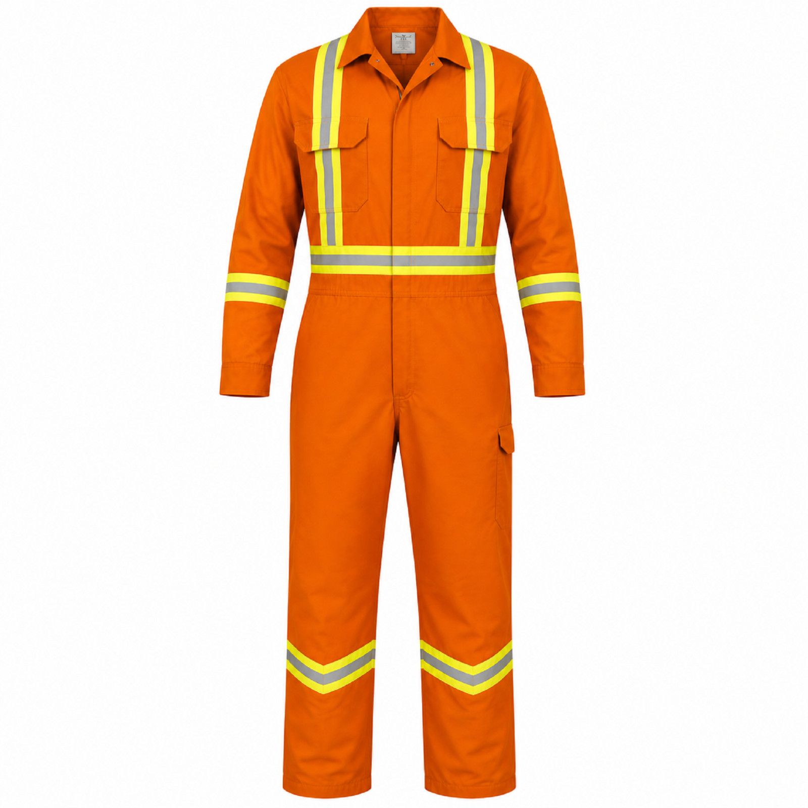 Safety High Visibility Hi Vis Work Coverall with Leg Zipper-Full Sleeve-100%C