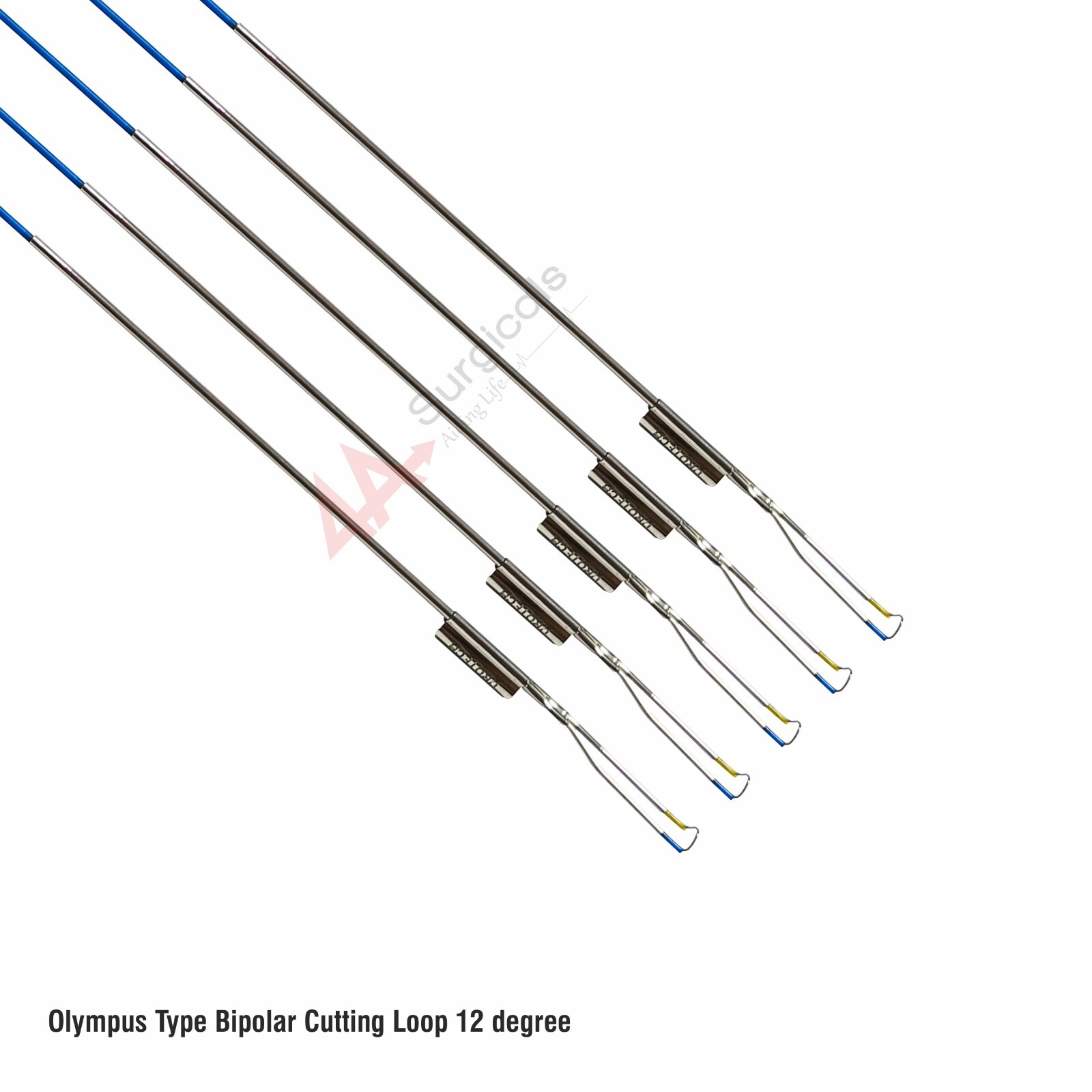 4A Olympus Type Bipolar Cutting Loop 12 degree Set of 5