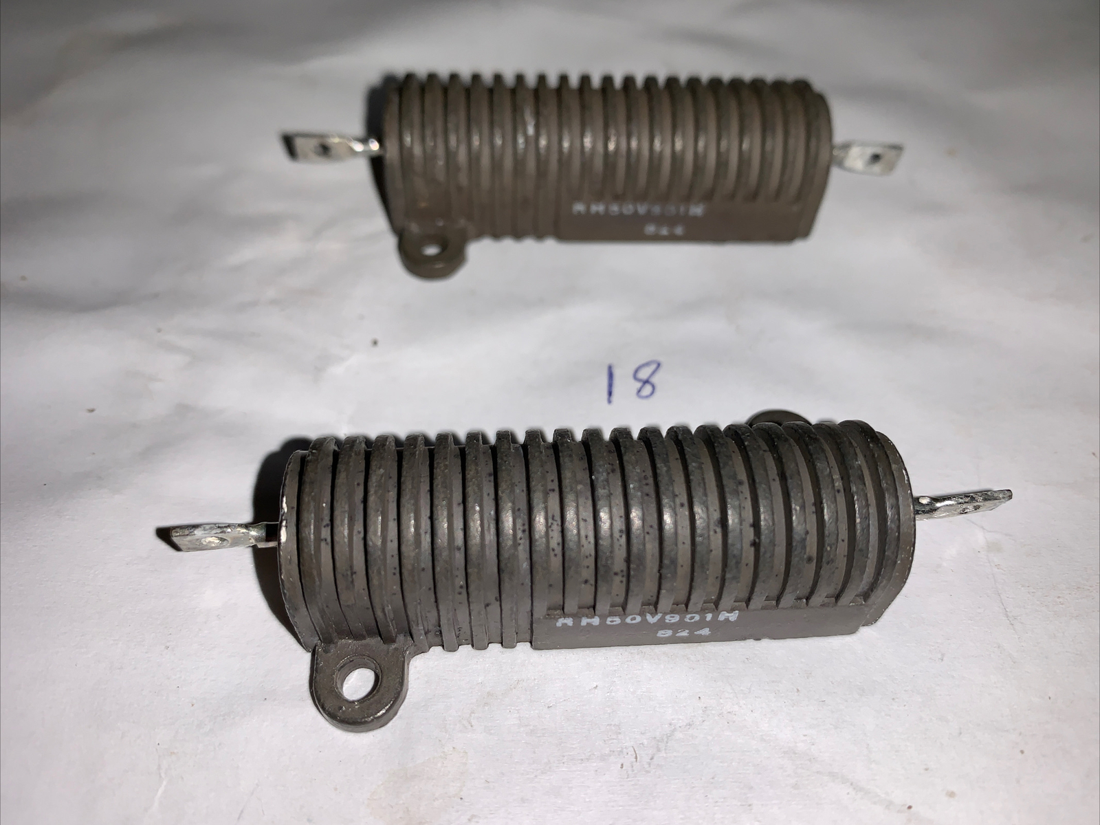 Dale wire wound 900 Ohm 40 Watt Black Resisters Quantity Of (2) *NEW*
