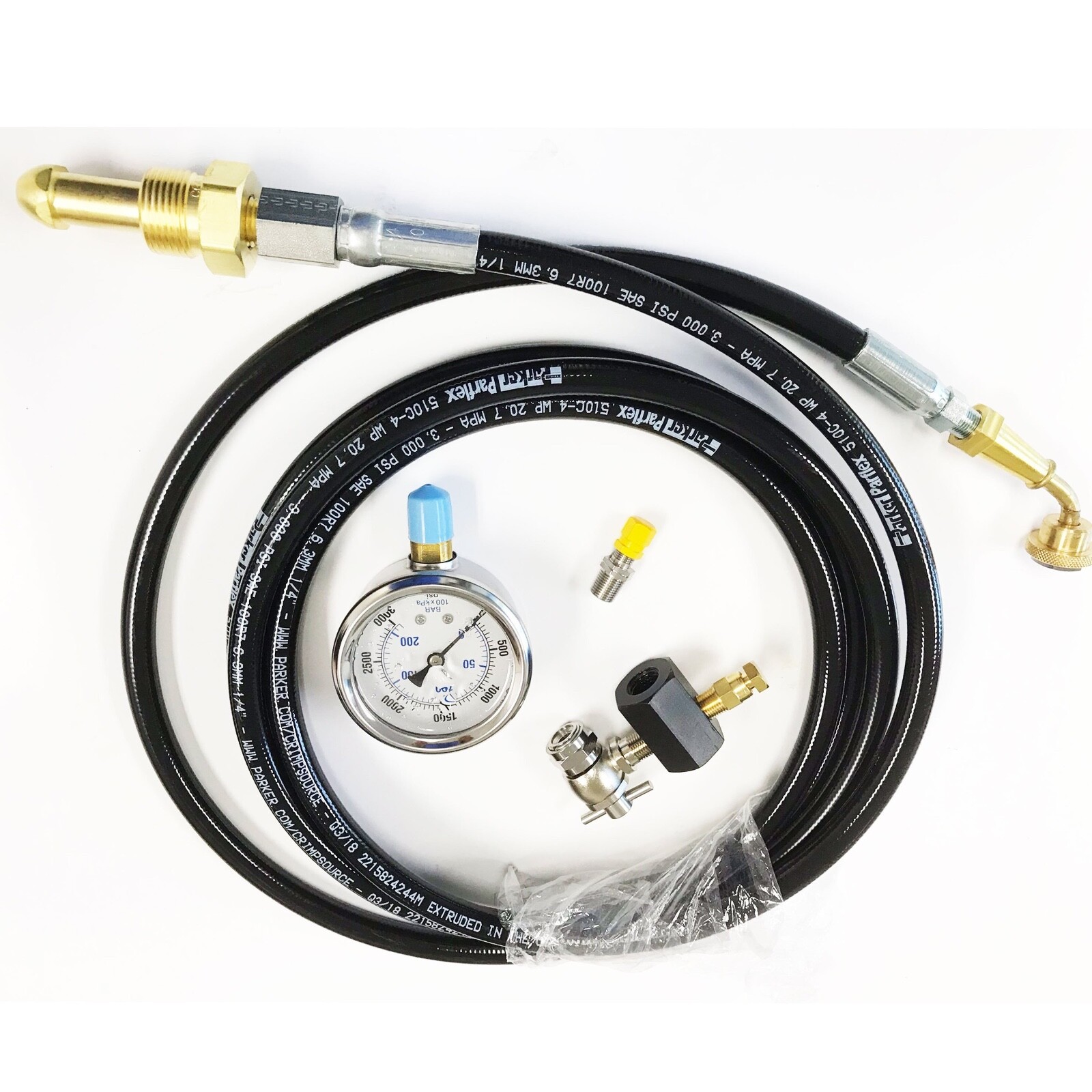 Accumulator Charging Kit, 3000 PSI , 10FT Parker Hose, W/Case