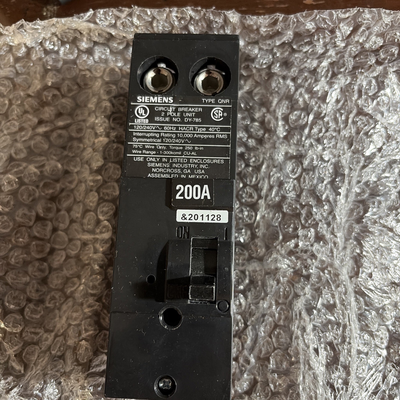 Siemens QN2200R 200-Amp 2 Pole 240-Volt Circuit Breaker