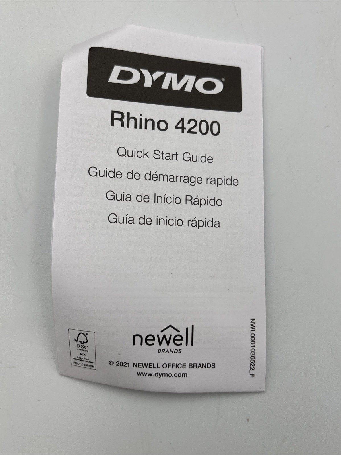 DYMO Rhino 4200 Industrial Label Maker Printer – Open Box, Unit Only No Tape