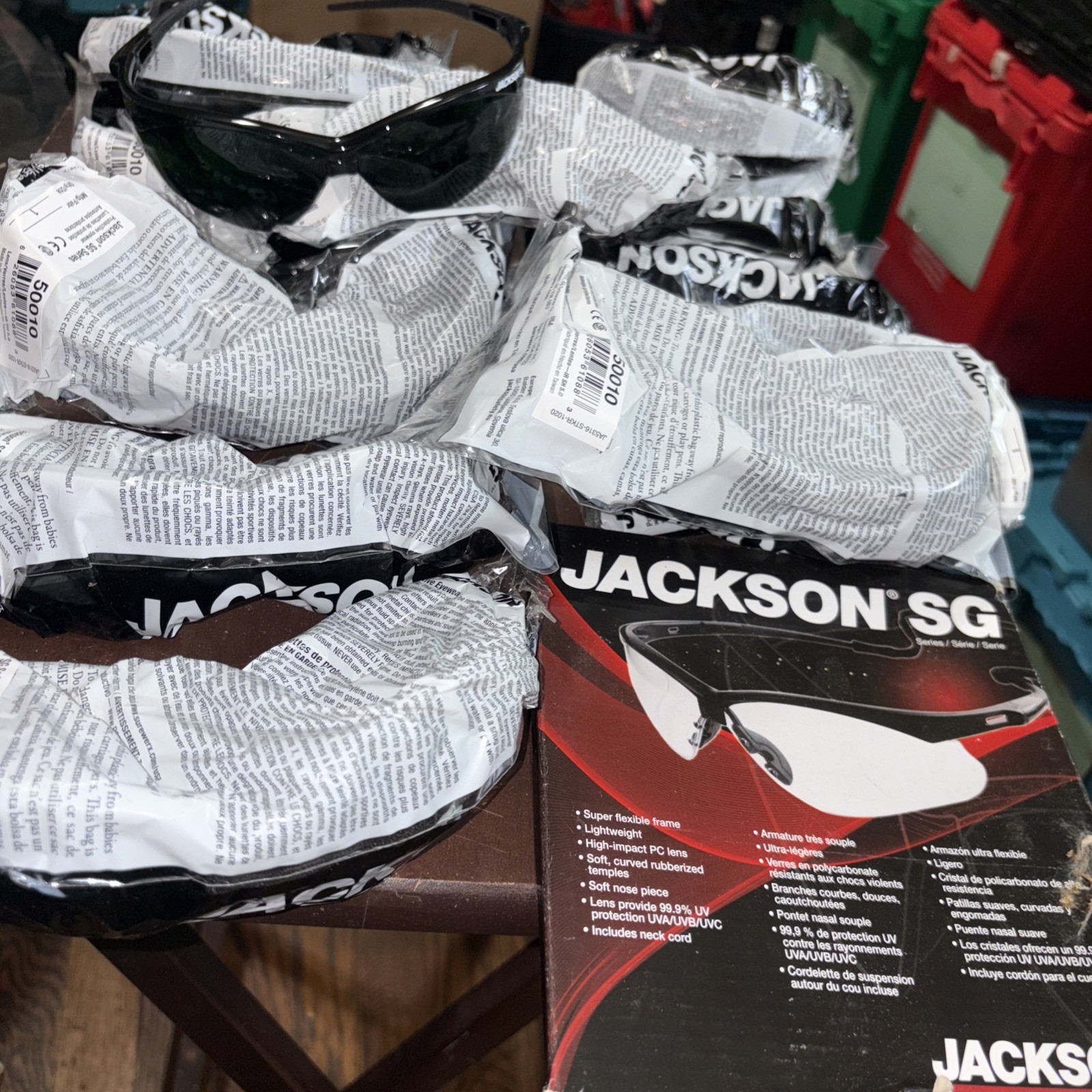 Lot Of (15) Jackson Safety Brand SG Series 50010 Lens IR SH 5.0 Lightweight NEW