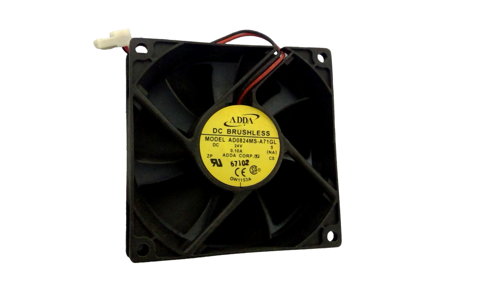 ADDA AD0824MS-A71GL 80*80*25mm 24V 0.10A Inverter Cooling Fan 2-wire