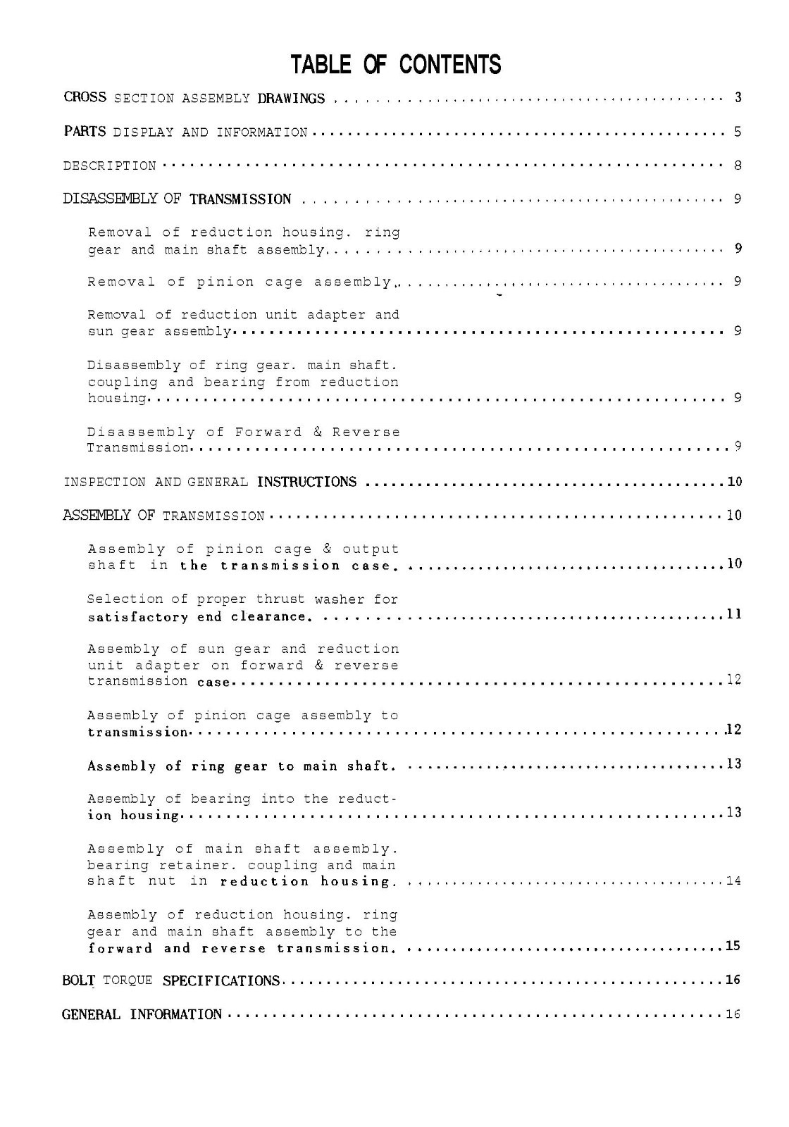 2.100-1 Hydraulic Transmission Service Manual Borgwarner Velvet Drive 2.100-1