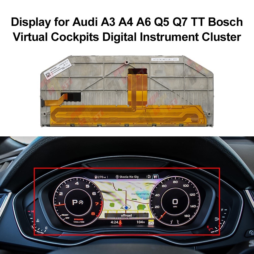 12.3″ Display for Audi A3 A4 A6 Q5 Q7 TT Bosch Virtual Cockpits Instrument OEM