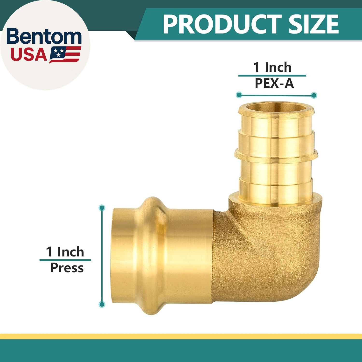5-Pack 1″ Press X 1″ Pex a Expansion Elbow, Brass Pro Press Fitting Elbow for C